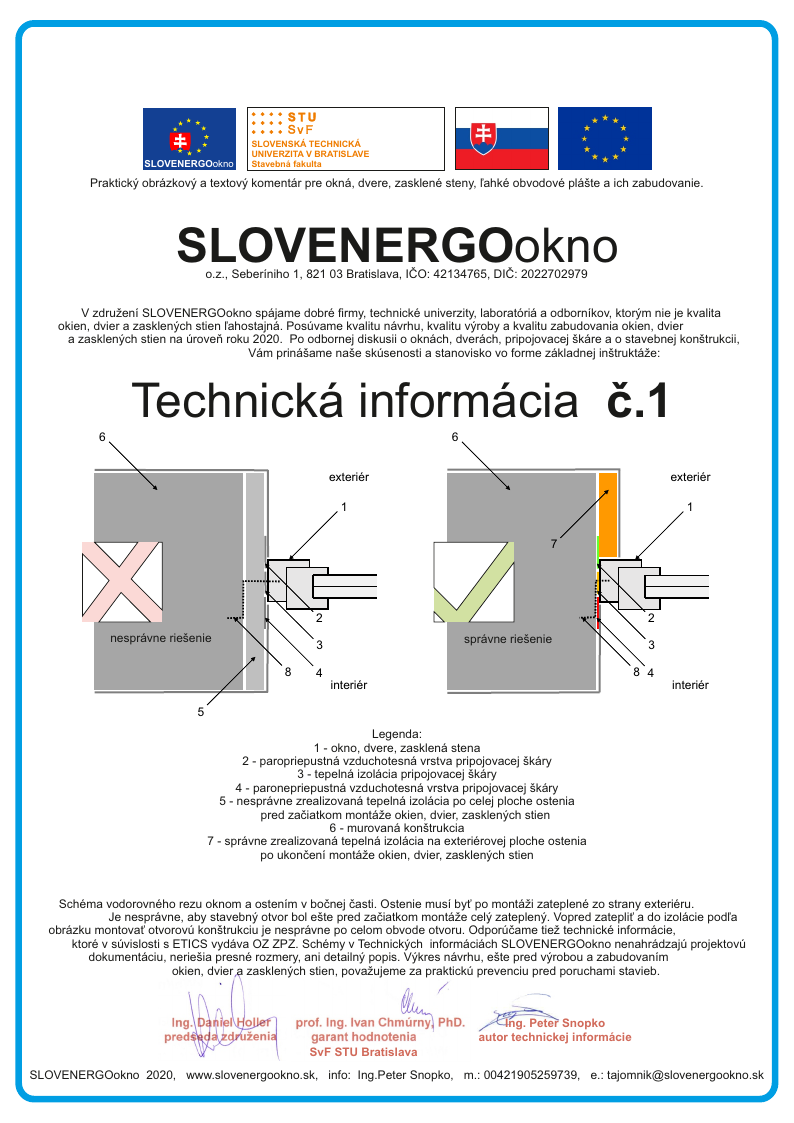 Technická informácia č. 1 — náhľad prvej strany